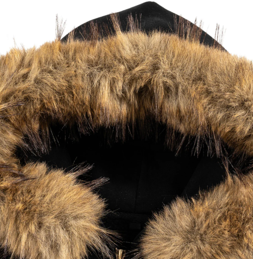 Gold Medallion Baba Boss Fur Hoodie