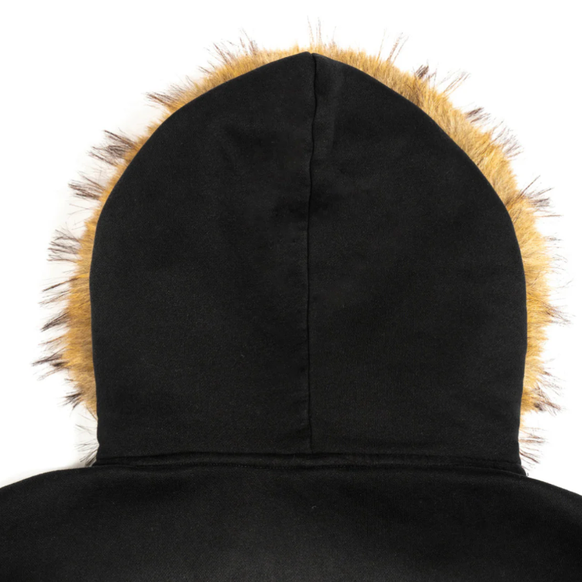 Gold Medallion Baba Boss Fur Hoodie